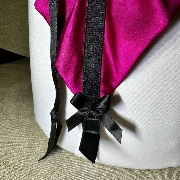 Bordelle Garter Belt Bright/Deep Fuchsia Pink, Size Small - Picture 9 of 15